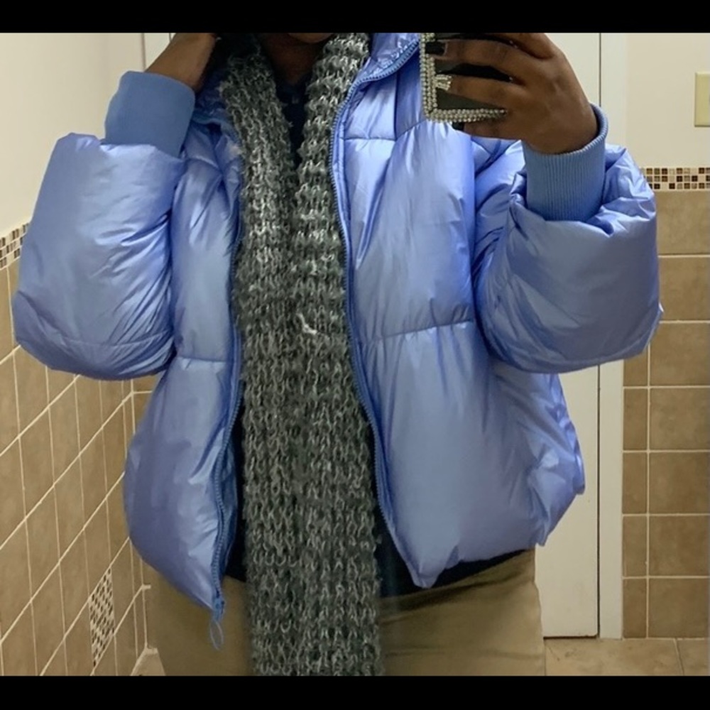 Metallic Puffer Coat
